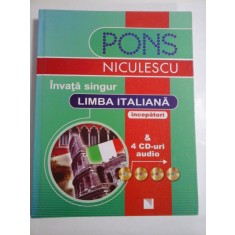 INVATA SINGUR LIMBA ITALIANA &amp; 4 CD-URI AUDIO; INCEPATORI - BEATRICE ROVERE-FENATI