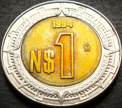 Moneda bimetal 1 NUEVO PESO - MEXIC, anul 1994 * cod 4677 B foto