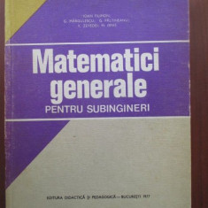 Matematici generale pentru subingineri