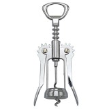 Tirbuson cu aripi, multifunctional, inox, argintiu, pentru sticle de vin, Oem