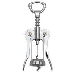 Tirbuson cu aripi, multifunctional, inox, argintiu, pentru sticle de vin