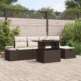 Cumpara ieftin Set de canapele pentru grădină 7 pcs Maro Rattan poli