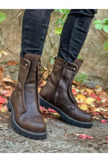 Ghete casual piele ecologica CH027 Cilt ST Brown foto