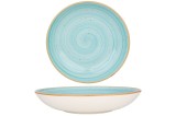 Bonna Farfurie ad&acirc;ncă - Aqua - Porţelan - 23 cm (1000cc) - set de 6
