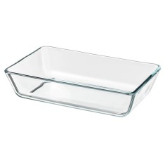 Vas sticla termorezistenta pentru cuptor, 27 x 18 cm, model dreptunghiular
