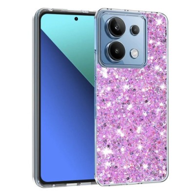 Husa pentru Xiaomi Redmi Note 13 4G - Techsuit Sparkly Glitter - Magenta foto