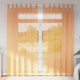 Perdele Voile cu Bucle 2 buc Portocaliu 140x245 cm