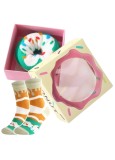 1x Pereche Sosete, GREENOVIVE&reg;, Model Donut, Design Unic, Unisex, Bumbac, Marime Universala