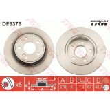 Set discuri frana spate TRW, Mercedes Clasa A (W176), 06.2012-05.2018, Clasa B (W246, W242), 10.2011-12.2018, spate; puntea spate