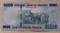 BANCNOTA 1000 FRANCI 2019-RWANDA foto