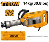 Ciocan Demolator picamer 1700w, 50J, 1900bpm, 14kg, SDS-HEX Ingco PDB170068
