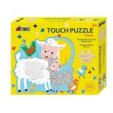 Puzzle tactil din lemn - Scratch - Ferma | Avenir
