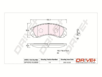 Dr!ve+ DP1010.10.0009 set placute frana,frana disc foto