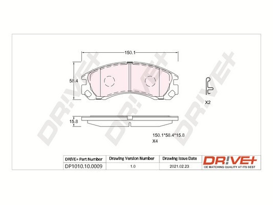 Dr!ve+ DP1010.10.0009 set placute frana,frana disc