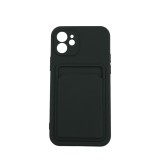 Husa protectie flippy cu suport card compatibila cu apple iphone 12 negru