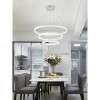 LUSTRA LED NEGRU CU TELECOMANDA WIFI 2.4G LUMINA RECE CALDA NEUTRA INTENSITATE REGLABILA