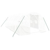 Cumpara ieftin Sera cu cadru din otel, alb, 18 m&sup2;, 6x3x2 m