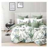 Lenjerie pat dublu,bumbac finet,6 piese,cearceaf normal 220x240cm, cearceaf pilota 200x220cm, 2 fete de perna 50x70, 2 fete de perna 70x70-A1093