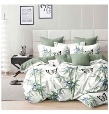 Lenjerie pat dublu,bumbac finet,6 piese,cearceaf normal 220x240cm, cearceaf pilota 200x220cm, 2 fete de perna 50x70, 2 fete de perna 70x70-A1093