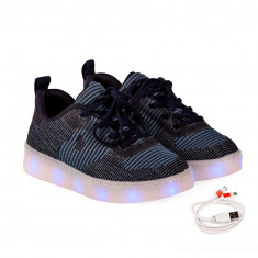 Pantofi Sport Baieti Bibi Click Cu Led 33 EU foto