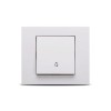 Intrerupator Sonerie Alb Ovivo Grano, 220V, Montaj Incastrat, 1 Modul