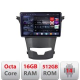 Navigatie Ssangyong Korando 2014-2019 Edotec Kit-1159 8 core QLED 2K 16+512 360 Android Waze USB Navigatie Internet Youtube Radio CarStore Technology