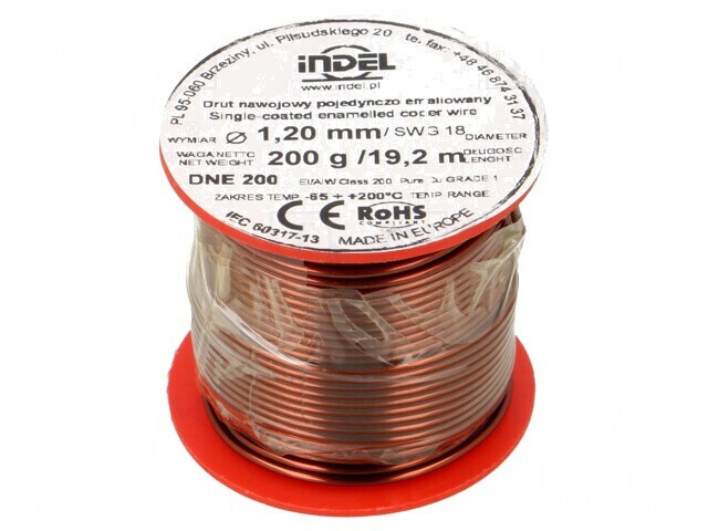 S&acirc;rmă emailată 1,2mm 0,2kg Cu
