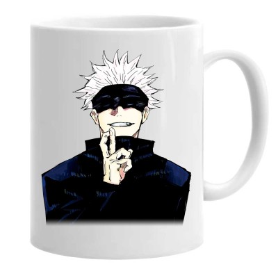Cana alba personalizata jujutsu kaisen gojo, INOVATIX&amp;reg;. 330 ml foto