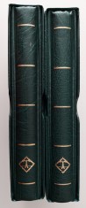 2 Albume Leuchtturm Optima cu etui, second hand, culoarea verde
