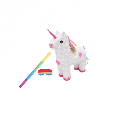 Set petrecere Pinata Unicorn si bat cu masca, 39 x 13 x 47 cm foto