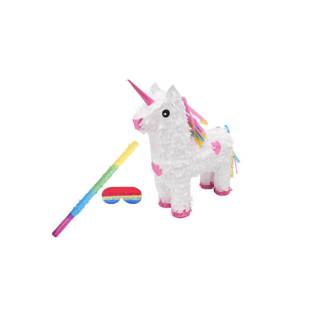 Set petrecere Pinata Unicorn si bat cu masca, 39 x 13 x 47 cm