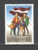 Letonia.1999 10 ani &quot;Calea Baltica&quot; SL.329, Nestampilat