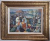 Constantin Mihalcea-Bragă (1903-1978)-T&acirc;rg &icirc;n Oaş, pictură Şcoala de Baia Mare, Scene gen, Ulei, Impresionism