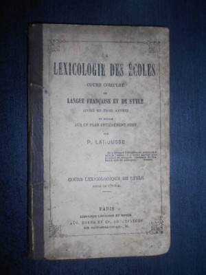 M. P. Larousse - Cours complet de langue francaise et de style (1878) foto