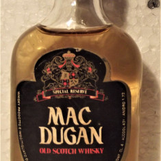 RARE WHISKY miniaturi MAC DUGAN CL 4 GR, 43, ANI 70/80 IMPORT CORA ITALY