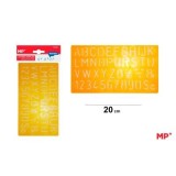 Sablon plastic Main Paper, 20 cm, litere si cifre, blister