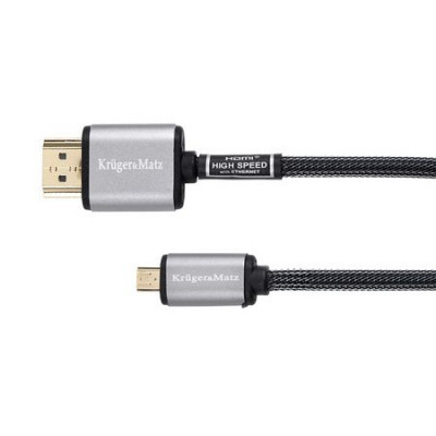 Cablu Kruger&amp;amp;amp;Matz HDMI A - HDMI D, 1.8 m, Negru foto