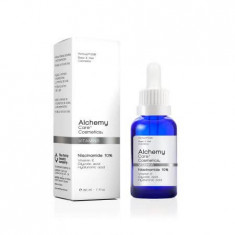 Ser facial cu Niacinamide 10%, vitamina E, acid glicolic și acid hialuronic, 30 ml, Alchemy