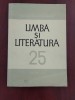 Revista Limba și literatura - Volumul XXV (25) - 1970