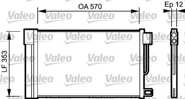 Condensator climatizare AC OEM/OES (Valeo), OPEL ADAM, CORSA D, CORSA E, Peugeot BIPPER, 2008-, Alfa Romeo 4C, 2013-; GIULIETTA (940), 2010-; Citroen
