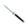 Briceag tip Stiletto, multicolor, deschidere manuala, lungime 33 cm, lama metalica