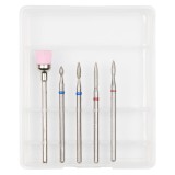Cumpara ieftin Capete Freza Unghii Diamantate LUXORISE #23, set 5 buc