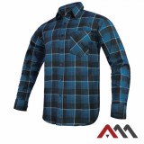Camasa de lucru Flanel Modar, bumbac, albastru / negru, marimea XXL, Artmas ART713990