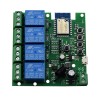 Modul Releu 4 Canale Tuya Smart WiFi 7-32V, 10A/Canal, Control Vocal Alexa/Google Home, Telecomanda APP