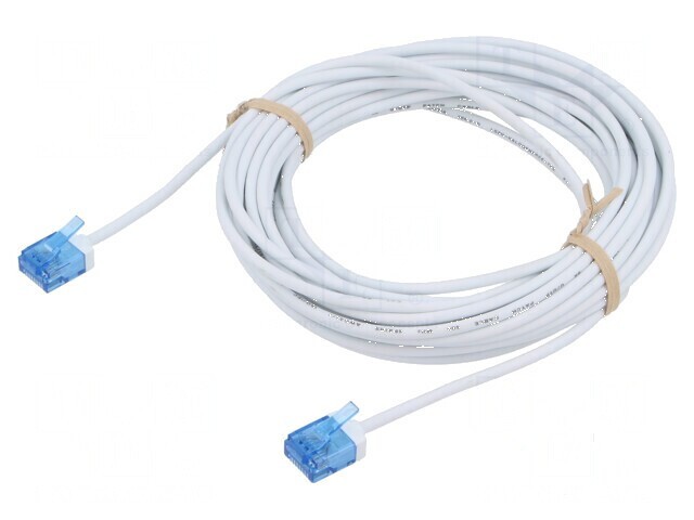 Cablu patch U/UTP 6a 7,5m alb LSZH 32AWG