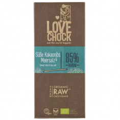 Ciocolata raw vegana cu sare de mare, 70g, Lovechock