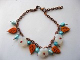 bratara howlite ,perle naturale si sticla cehia 18776