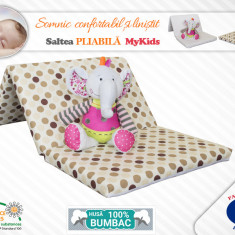 Saltea Pliabila copii MyKids Spuma Poliuretanica (Burete) Maro GreatGoods Plaything