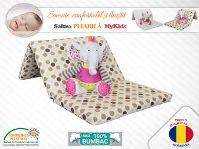 Saltea Pliabila copii MyKids Spuma Poliuretanica (Burete) Maro GreatGoods Plaything foto