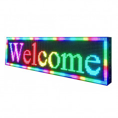 Panou luminos de exterior RGB, 100 x 40 cm, LED, text personalizat foto